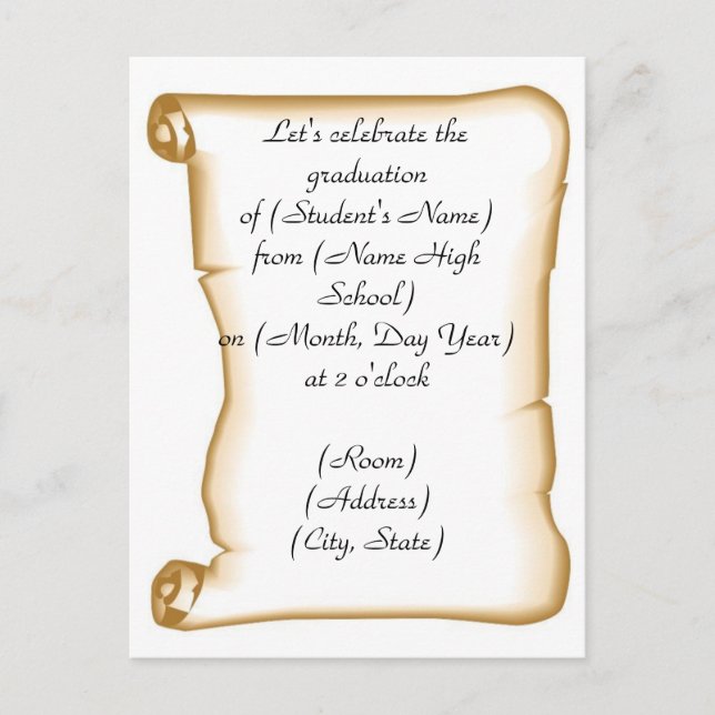 Graduation Party Invitation (Front)