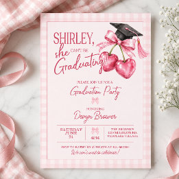Graduation Party Invitation 2026 | Cherry Pink Pre