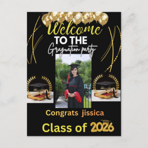 Graduation Party Invitation 2026 Luxury Black Go