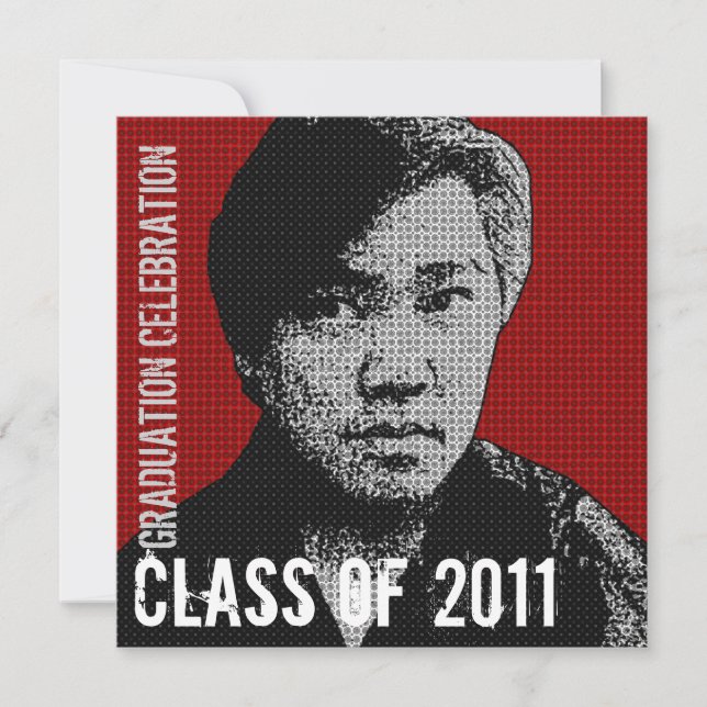 Graduation Party Invitation Add Cartoon Image 3C (Front)