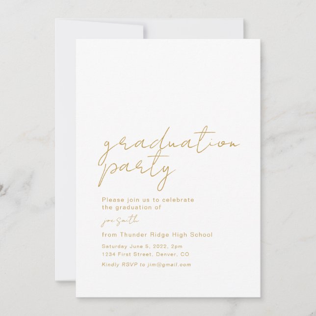 Graduation Party Invitation Announcement Photo (Front)