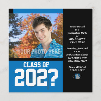 Graduation Party Invitation-Blue-2 Invitation