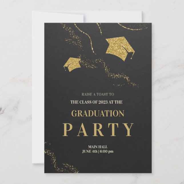 graduation party invitation card (Front)