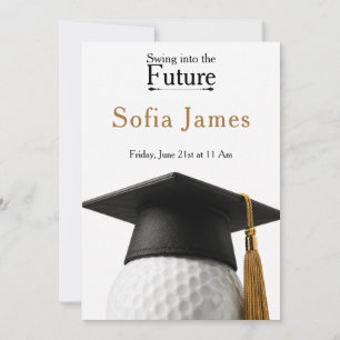 Graduation Party Invitation Golf Theme