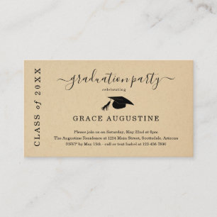 Graduation Party Invitation Insert