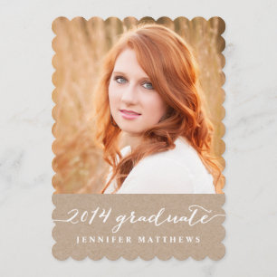 Graduation Party Invitation Kraft Paper 2014