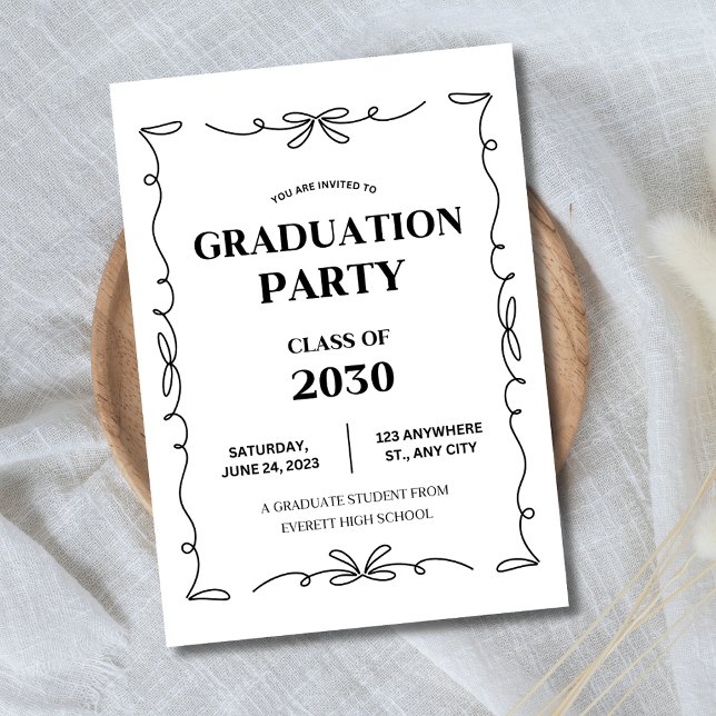 Graduation Party Invitation, Modern Graduate Party Invitation (Creator Uploaded)