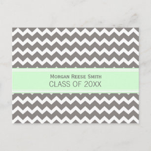 Graduation Party Invitation Postcard Chevron