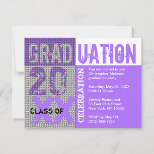 Graduation Party Invitation Purple