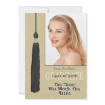Graduation Party Invitation-Tassle Worth Hassle
