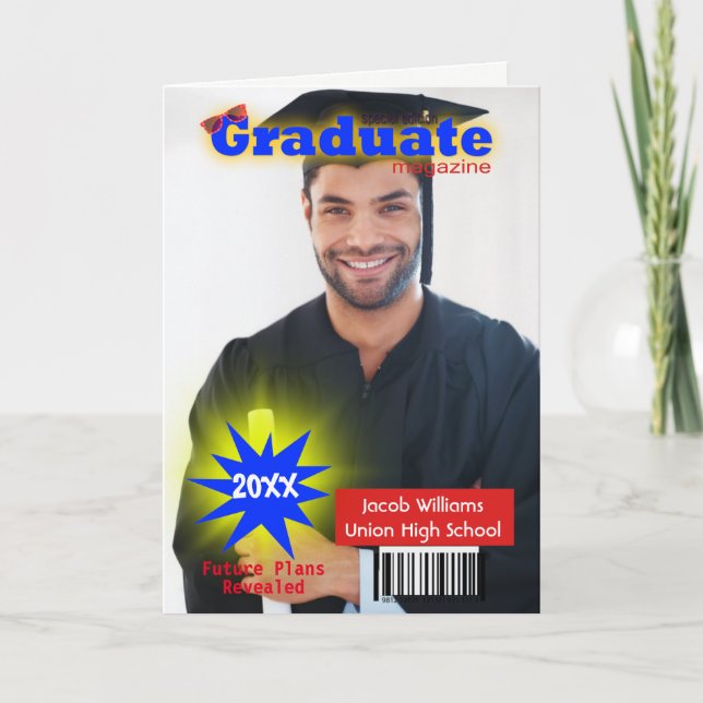 Graduation Party Magazine Cover Invite (Front)