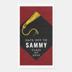Graduation Party Maroon Napkin