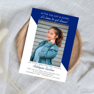 Graduation Party Open House 2025 Photo Blue Invitation