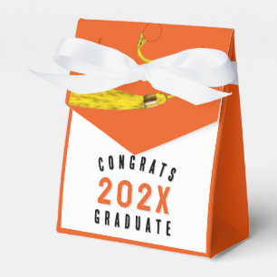 Graduation Party Orange Favour Box