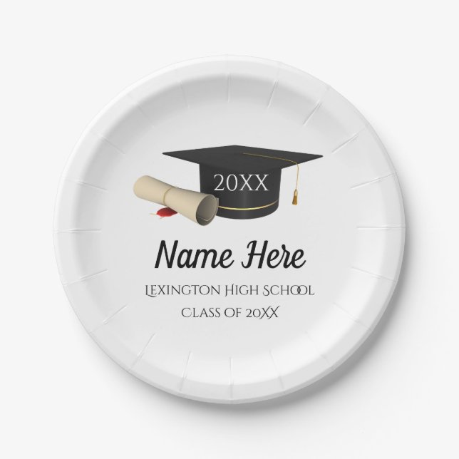 Graduation Party Paper Plates (Front)