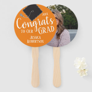 Graduation Party photo congrats grad selfie Hand Fan