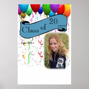 Graduation Party Poster Guests signature keepsake
