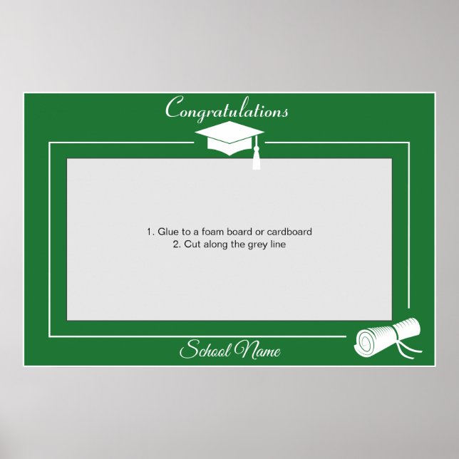 Graduation Party Prop Photo Booth Frame Poster (Front)