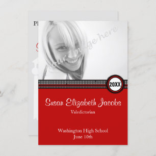 Graduation Party - Red & Black Invite