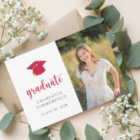 Graduation Party Red Cap Tassel Photo