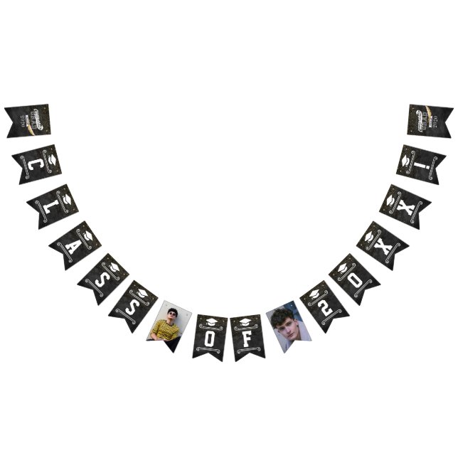 Graduation Party Retro Chalkboard Personalised Bunting (All)