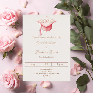 Graduation party rose gold class of 2026 luxury