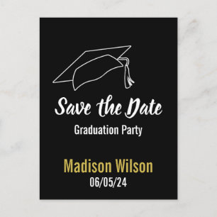 Graduation Party Save the Date Announcement Postcard