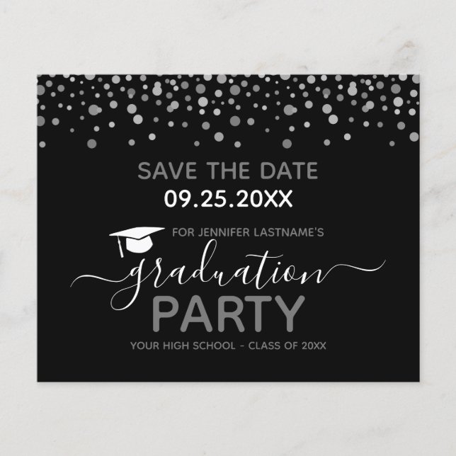 Graduation Party Save the Date Invitation (Front)
