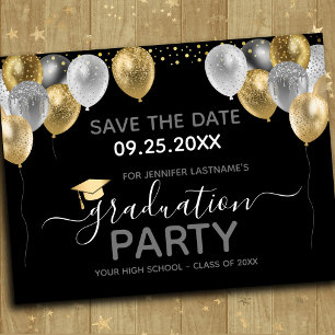 Graduation Party Save the Date Invitation Postcard