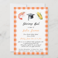 Graduation Party Shrimp Boil Invitation