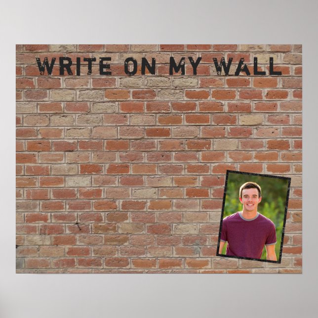 Graduation Party Signatures Memory Poster (Front)