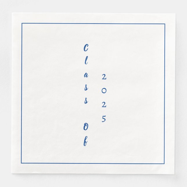 Graduation Party Student Graduate Class Of 2025 Napkin (Front)