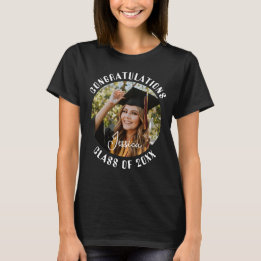 Graduation Party Sweet Personalised Photo and Name T-Shirt