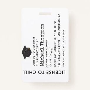Graduation Party VIP Pass ID Badge