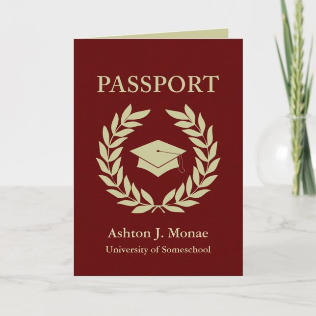 graduation passport invitation (Front)