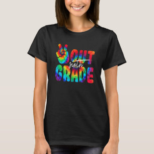 Graduation  Peace Sign Out 6th Grade Tie Dye Gradu T-Shirt