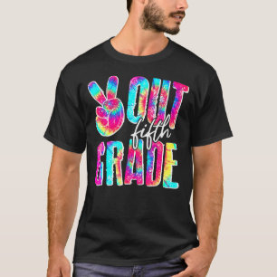 Graduation Peace Sign Out Fifth Grade Tie Dye 1 T-Shirt