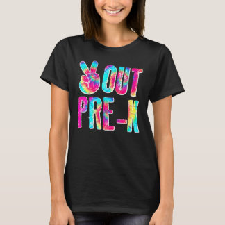 Graduation  Peace Sign Out Pre K Tie Dye 1 T-Shirt