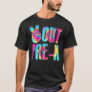 Graduation Peace Sign Out Pre K Tie Dye T-Shirt