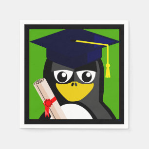 GRADUATION PENGUIN NAPKIN