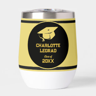Graduation Personalised Black and Gold Cap