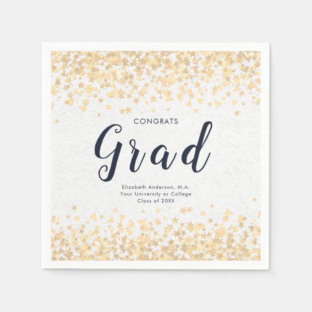 Graduation Personalised Elegant Napkin (Front)
