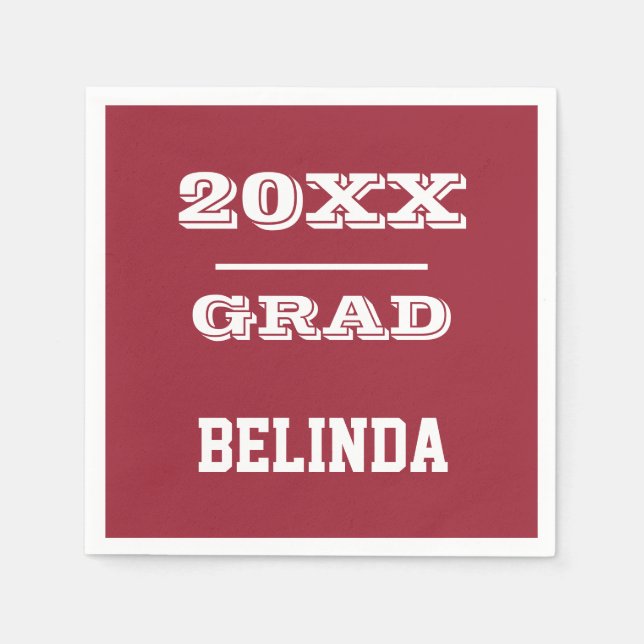 Graduation Personalised Ideas Napkin (Front)
