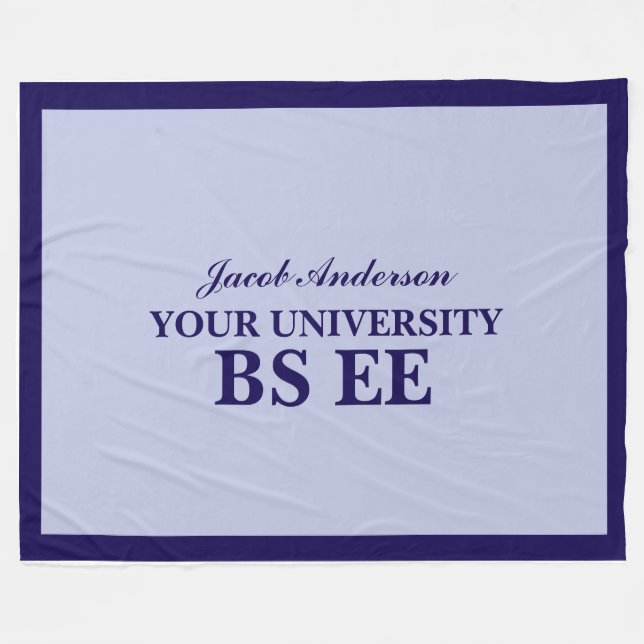 Graduation Personalised Name Fleece Blanket (Front (Horizontal))