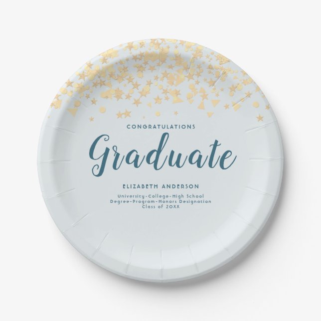 Graduation Personalised Name Paper Napkin Paper Plate (Front)