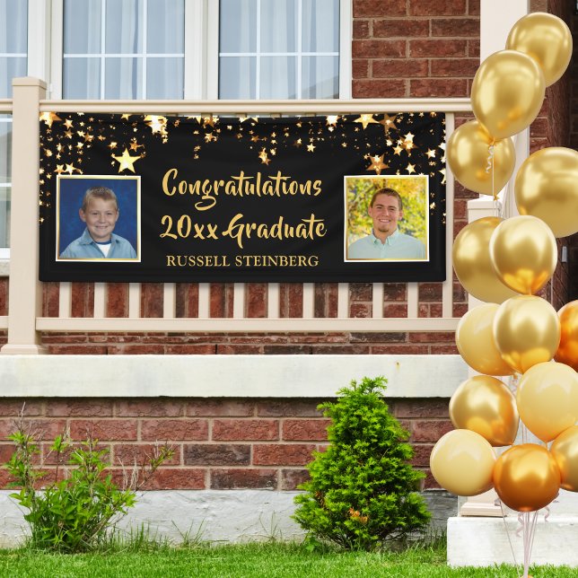 Graduation Personalised Then & Now Photos Banner (Creator Uploaded)