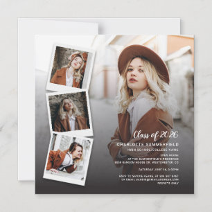 Graduation Photo 2026 Open House Custom Magnetic Invitation