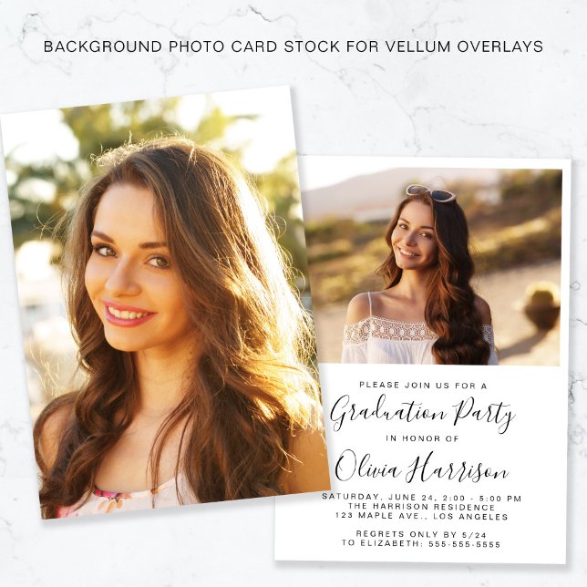 Graduation Photo Background For Vellum Overlay Invitation (Creator Uploaded)