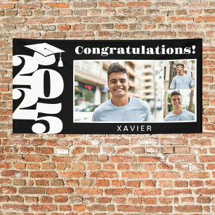 Graduation Photo Black and White Banner
