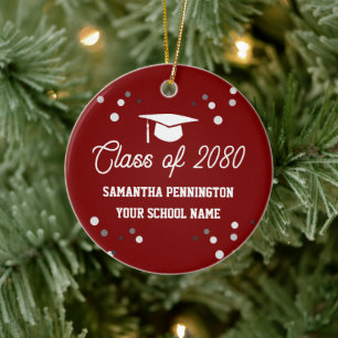 Graduation Photo Christmas Ceramic Tree Decoration